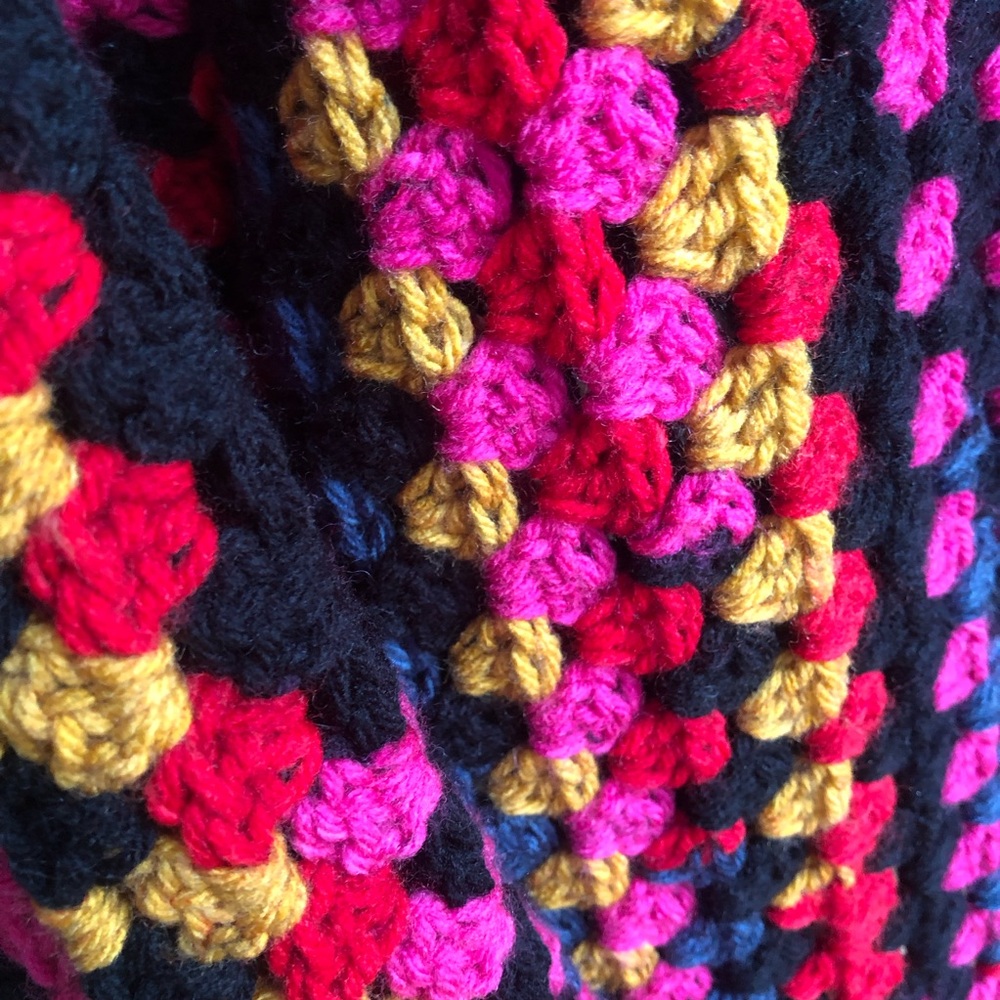 New: Handmade Crochet Hexagon Granny Open Sweater Cardigan. Size Medium - Picture 14 of 15